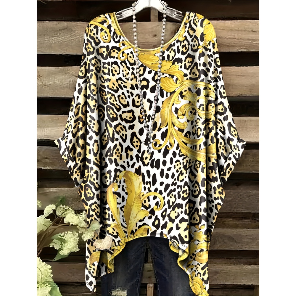 Women Formal Wear Trends - Kadın Moda Hayvan Baskı T-Shirt Resmi