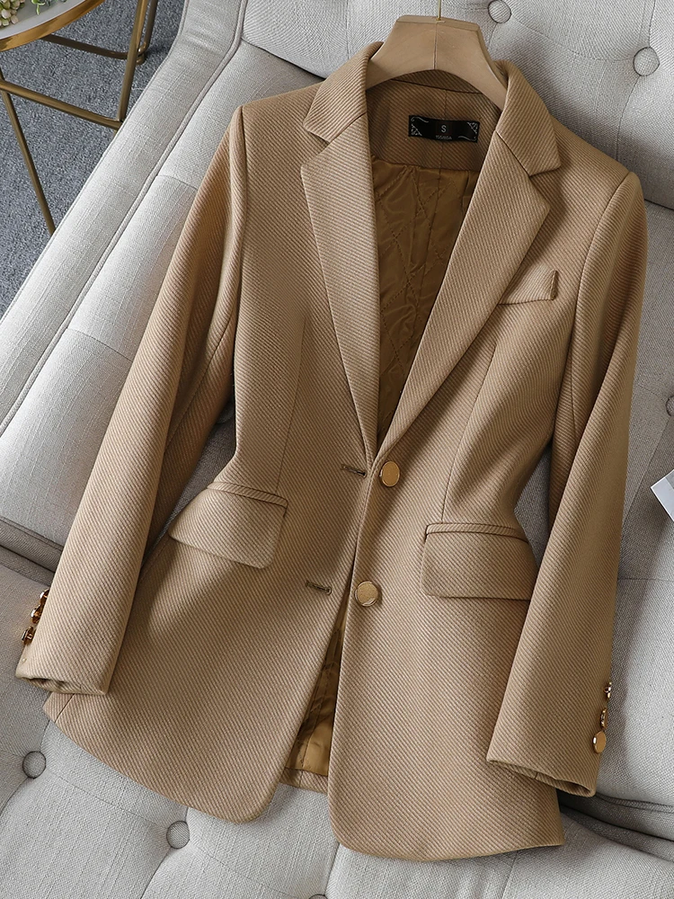 Women Formal Wear With Black Blazer - Moda Bayanlar Blazer Kadın Yeşil Siyah