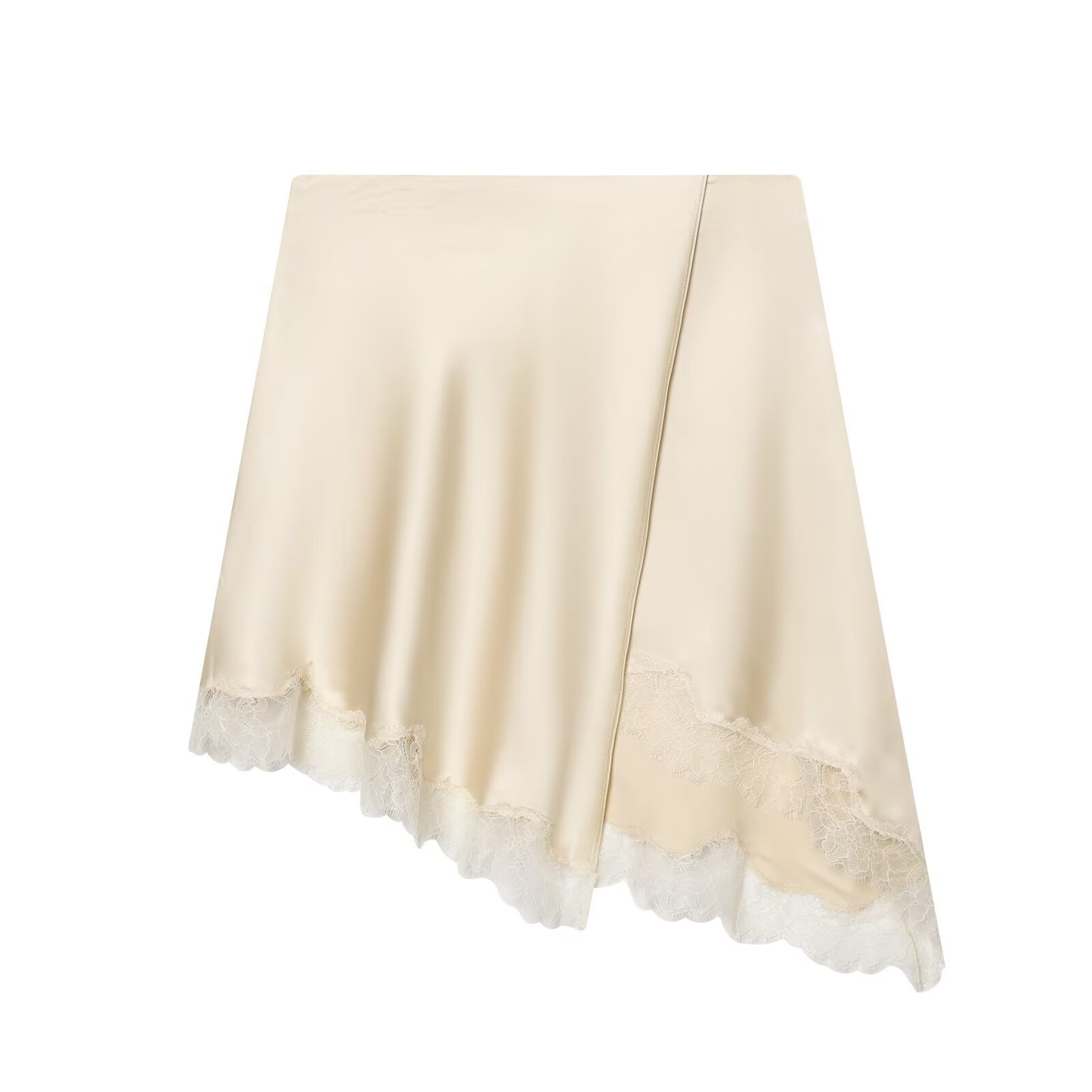 Women Formal Wear With Skirt - Kadınlar İçin Zarif Saten Dantel Kenarlı