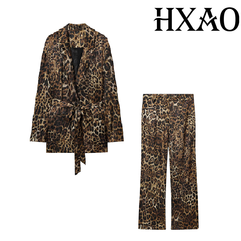 HXAO Leopar Desenli Pantolon T - Women'S Formal Wear With Pants incelemesi ve fiyatı