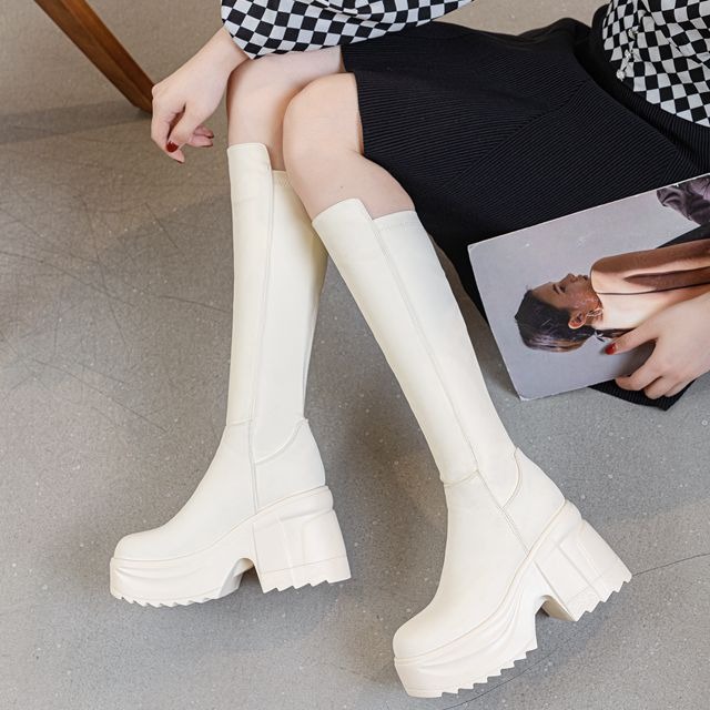Kadın Diz Üstü Kalın Taban Gen - Women Formal Wear Heels incelemesi ve fiyatı