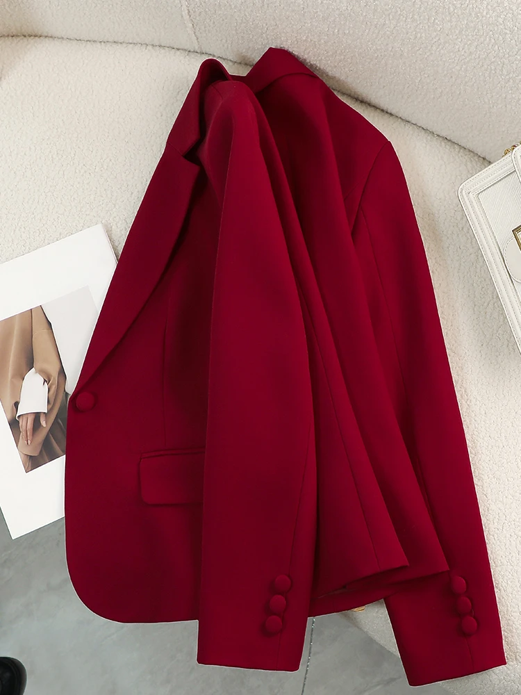 Kadın Blazer Bayan Kırmızı Yeş - Women Formal Wear With Black Blazer incelemesi ve fiyatı