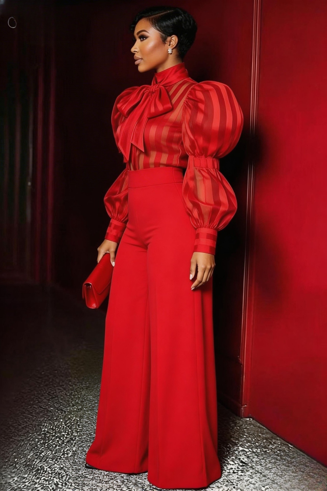 Büyük Beden Ön Dikişli Geniş P - Women'S Formal Wear With Pants incelemesi ve fiyatı