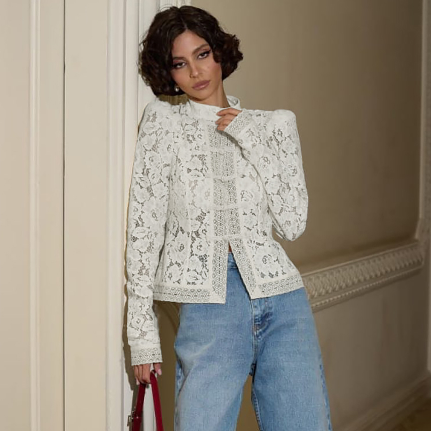 Linad Zarif Nakış Puf Kollu Be - Women Formal Wear Tops incelemesi ve fiyatı