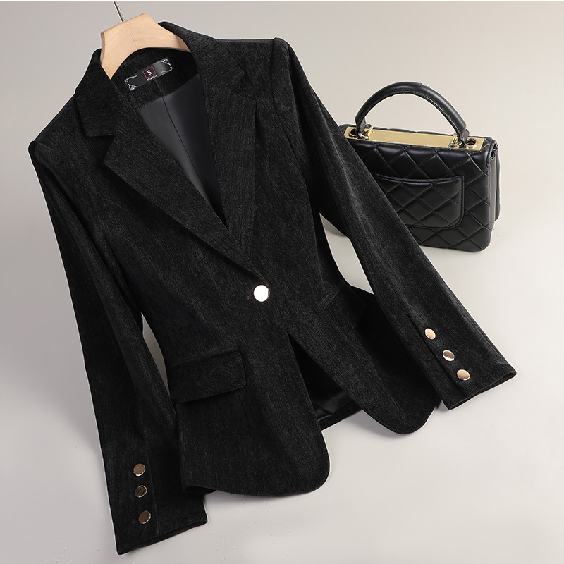 Sarı Altın Kadife Blazer Kadın - Women Formal Wear Winter incelemesi ve fiyatı
