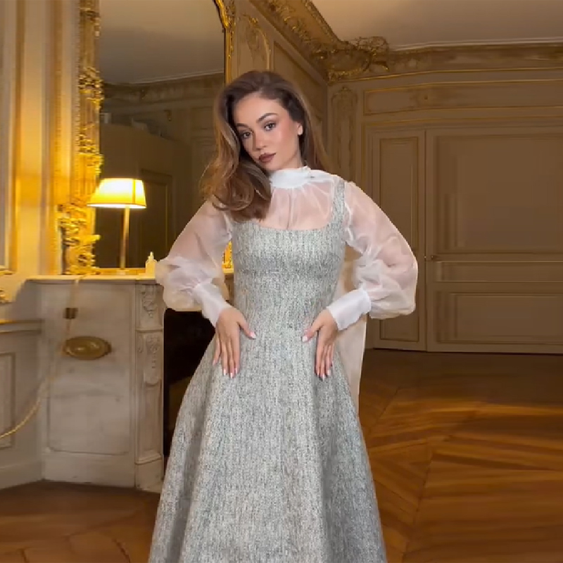 Vintage Zarif Tek Renk Elbise  - Women Formal Wear For Summer incelemesi ve fiyatı