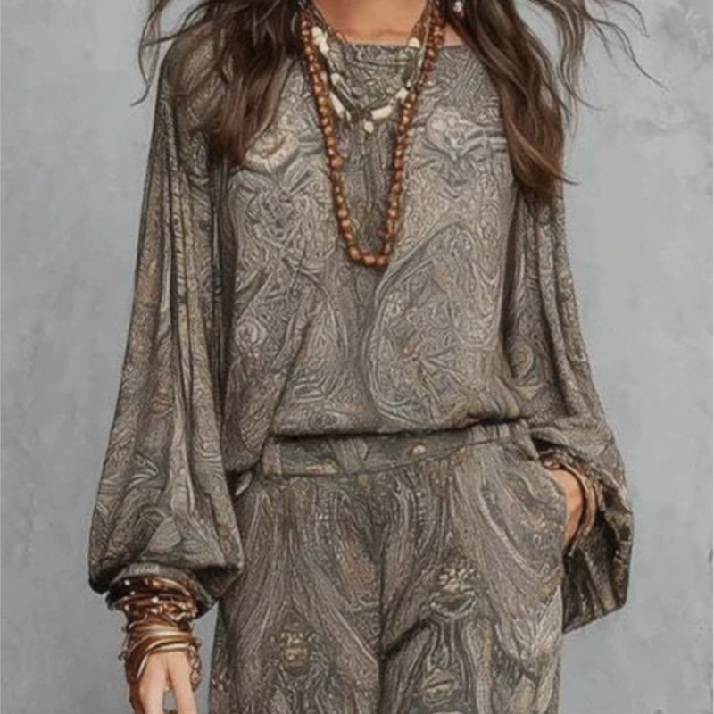 Boho Paisley Desenli İki Parça - Women Formal Wear Tops incelemesi ve fiyatı