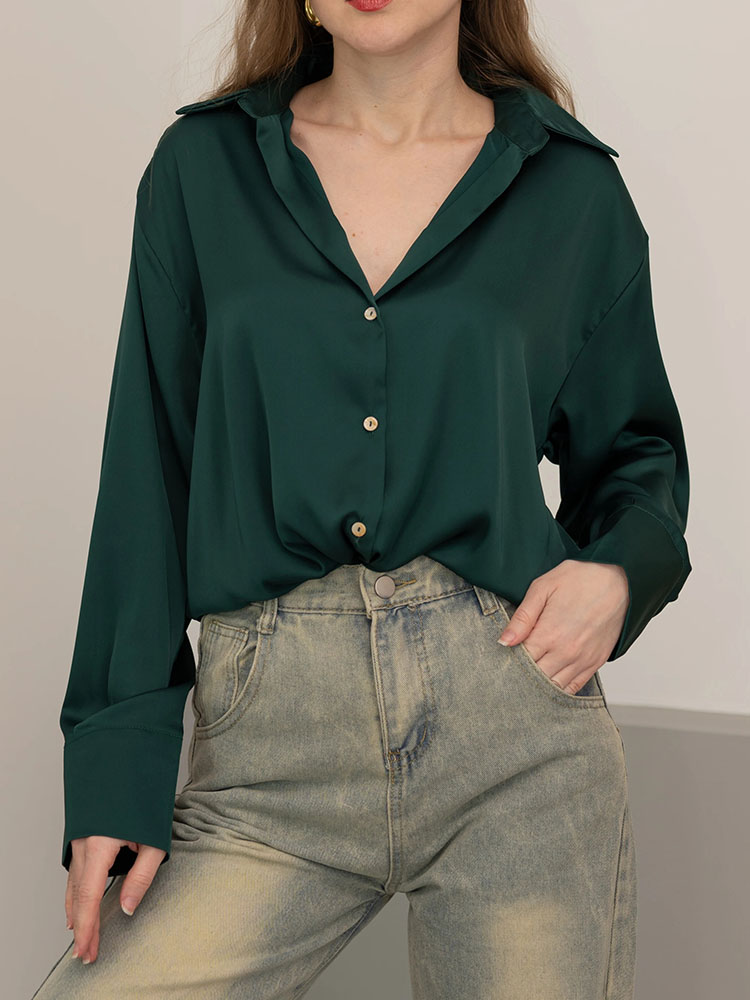 Kadınlar İçin Düğmeli İpek Zar - Women Formal Wear Winter incelemesi ve fiyatı